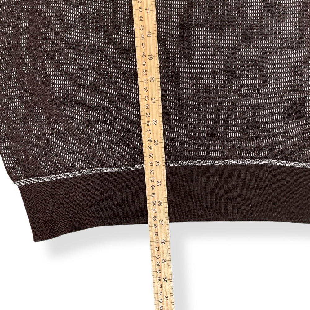 Ferrante Vest Men 54 EU (XXL US) Dark Brown Merino Wool Sweater V Neck EUC - Picture 13 of 13